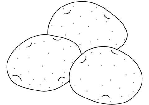 Three Potatoes Coloring Page